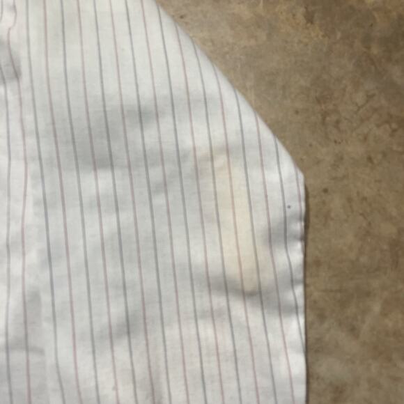 Vintage 70s Sears Blue Striped Dress Button Up Shirt - Picture 2 of 3